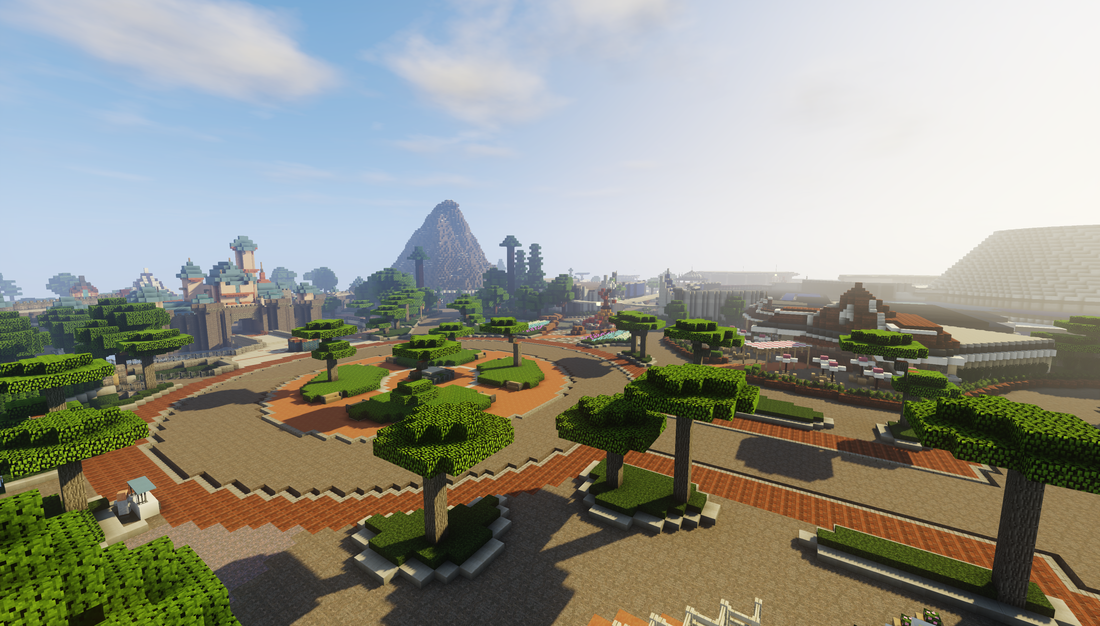 Minecraft Disneyland Main Plaza